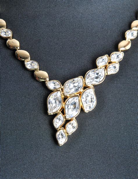 dior chain necklace free shipping|christian dior rhinestone necklaces.